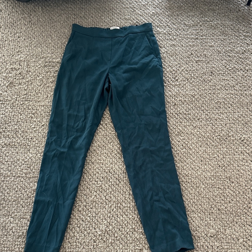 Babaton Aritzia Atelier Teal Straight-Leg Pants